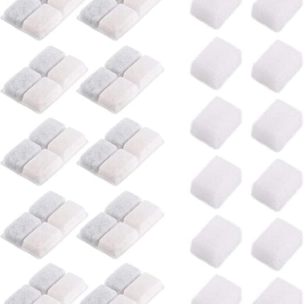 Carbon Replacement Filters for Cat and Dog Fountain, Premium Pet Water Fountain Dispenser Filters (10 Packs for Pure White)