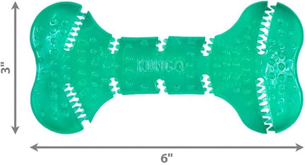 KONG Squeezz Dental Bone - Dog Toy for Cleaning Teeth - Flexible Chew Toy for Gentle & Mild Chewers - for Medium/Large Dogs