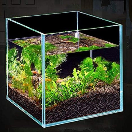 Rimless Low Iron Glass 7.1 Gallon Aquarium Tank (11.8" L × 11.8" W × 11.8" H / 30cm x 30cm x 30cm), 5mm Thickness Standard Jointed
