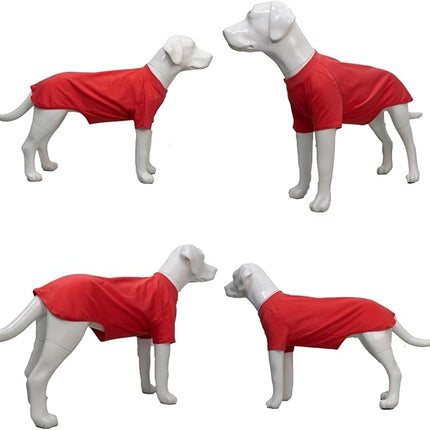 Lovelonglong 2019 Pet Clothing Dog Costumes Basic Blank T-Shirt Tee Shirts for Medium Large Dogs Lobster Pink XXXL