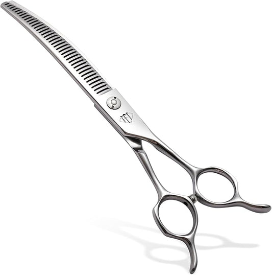 Dog Grooming Scissors: Pet Shears Made Of Japanese 440C Advanced Stainless Steel Professional Grooming Scissors for Dogs Cats and Other Pets (Thinner, 7.0 inch)
