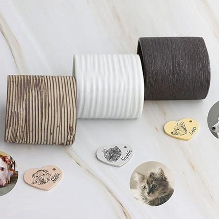 LONAGO 925 Sterling Silver Custom Dog Cat Portrait Photo Necklace Personalized Pet Engraved Picture Pendant Memorial Gift Name Jewelry for Women Mom