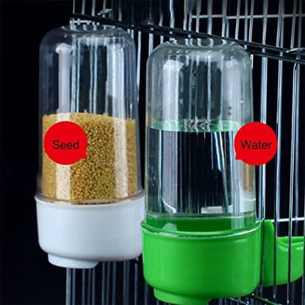 Yamibobo Bird Feeder Water Dispenser, 2PCS, Plastic, Automatic, Suitable for Cage, 200ml