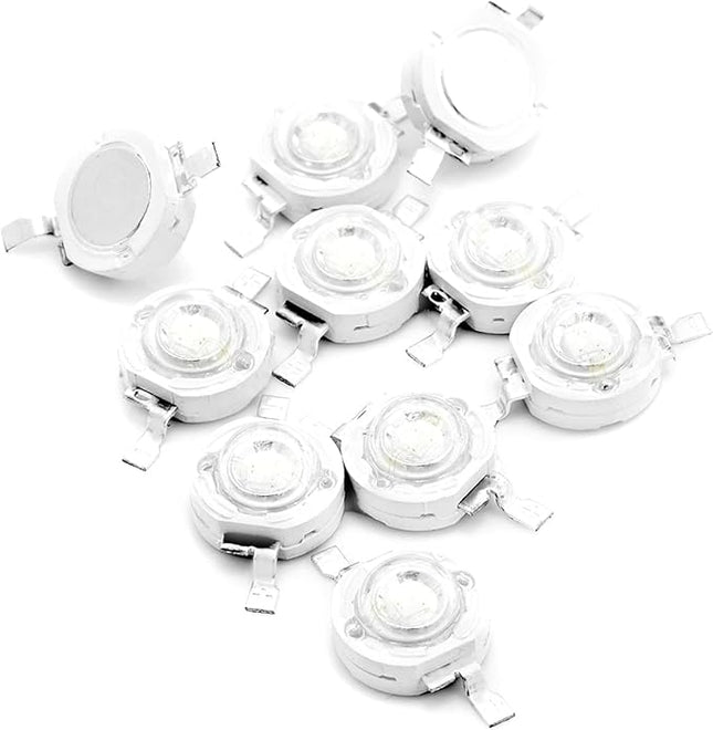 CHANZON 10 pcs High Power Led Chip on Board 3W Blue (400mA - 500mA / DC 3V - 3.4V / 3 Watt) Super Bright Intensity SMD COB Light Emitter Components Diode 3 W Bulb Lamp Beads DIY Lighting