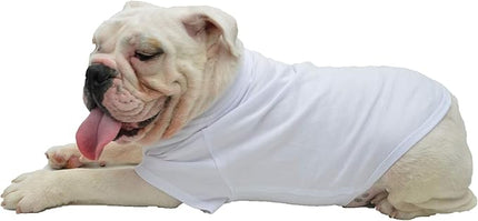 Lovelonglong Bulldog Clothes Dog Clothing Blank T-Shirt Tee Shirts for French Bulldog English Bulldog American Pit Bull Pugs 100% Cotton Skin Care White B-XL