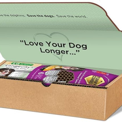 Longevity15 C15:0 Dog Health Supplement (30-Day Supply) & Yummy Combs Dog Dental Treats (8oz Bag) for Large Dogs – C15:0 Fatty Acid for Daily Wellness, Food Topper – VOHC Approved Oral Care Treat