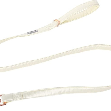 Lionet Paws Dog Leash - Off White Leash for Small Medium Large Dogs Matching Collar for Girl and Boy