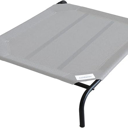 Coolaroo Original Elevated Dog Bed - Breathable Off-The-Ground Pet Bed with Cooling Fabric, Joint Relief & Moisture-Resistant Fabric, 100% Recyclable, Easy Clean, Gray, Extra Large
