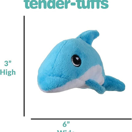 SmartPetLove Snuggle Puppy Tender-Tuffs Small Dog Toys - Dolphin Dog Toy for Small Breeds with Puncture Resistant Squeaker