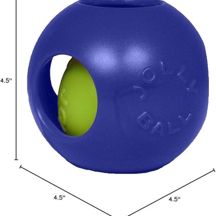 Jolly Pets Teaser Ball Dog Toy, Small/4.5 Inches, Blue