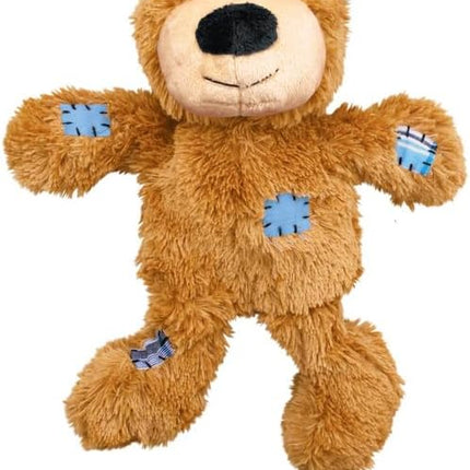 KONG Wild Knots Bears - Durable Dog Toys with Internal Knotted Ropes and Minimal Stuffing for Less Mess (Assorted Colors) (Small/Medium (2 Pack))