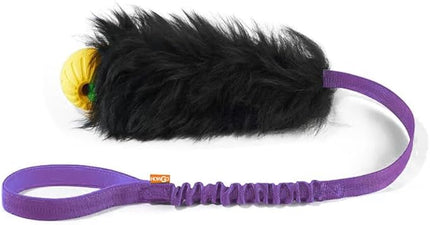 HOWGO Dog Rope Toy,Dog Bungee Chaser Toy 100% Sheepskin,Sheep Smell Tug Toy for All Breeds (Purple, with Rubber Ball)