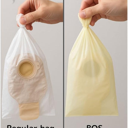 BOS Amazing Odor Sealing Disposable Bags for Diapers, Ostomy Bags, Pet Waste or any Sanitary Product Disposal -Durable and Unscented [Size:L, Color:White] (60 count, Pack of 1)
