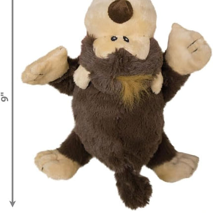 KONG Cozie Funky Monkey, Squeaky Plush Dog Toy, for Medium Dogs