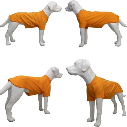Lovelonglong Pet Clothing Dog Costumes Basic Blank T-Shirt Tee Shirts for Large Dogs Orange XXXXL