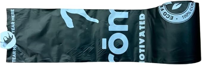 Compostable Dog Poop Bags with Balck Dispenser, Plant-Based, TUV Certified, Unscented, Leak-Proof, 7 Rolls, 105 Bags, Black