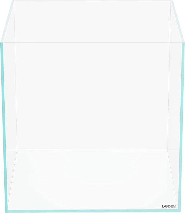 LANDEN 36C 11.5 Gallon Cube Rimless Low Iron Aquarium Tank,W14.2×D14.2×H14.2 in(36x36x36cm) 5mm Thickness with Nano Foam Leveling Mat Included