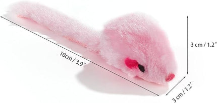 Yangbaga Mice Rattle 14 Pack, Cat Toys Rainbow Mice for Cats and Kittens (62pcs Rainbow mices)