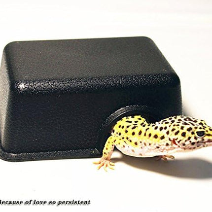 Hypeety Reptile Hide Box, Small Animal Hideaway, Hides with Texture Help Peeling, for Snakes, Lizards, Leopard Gecko (S & M)