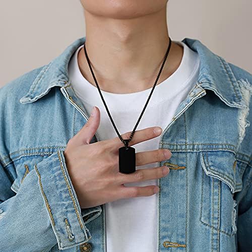 VNOX Personalized Customizable Photo Text Cremation Urn Necklace for Ashes Holder Dog Tag Pendant Family Pet Memorial Keepsake Jewelry for Men Women