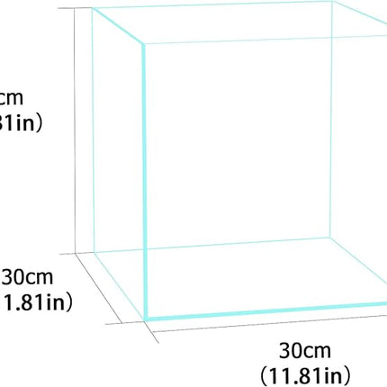 Fzone 7 Gal Rimless Low Iron Fish Tank Nova Clear Ultra-White 45° Mitered Edges Translucent Glass Anata Series Aquarium w/Black Foam Leveling Mat(S30C)