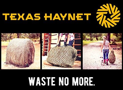Texas Haynet - Durable Round Bale Feeder for Horses - UV Resistant Nylon Net (2 Pack)