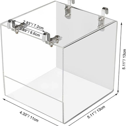 Bird Bath Cage, Cleaning Pet Supplies Cockatiel Bird Bathtub with Hanging Hooks for Little Bird Parrots Spacious Parakeets Portable Shower for Most Birdcage