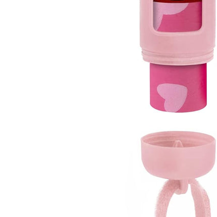 Best Pet Supplies Dog Poop Bag Holder Leash Attachment with 30 Bags, Reusable Dispenser for Travel, Walking, Park, and Outdoor Use, Durable with Clip-On - Pink, Pack of 2