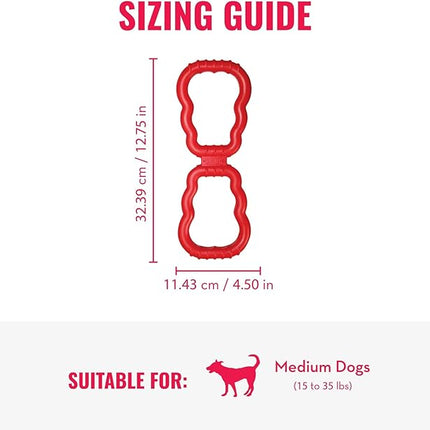 KONG Tug Toy - Dog Supplies for Tug of War - Natural Rubber Dog Toy for Outdoor & Indoor Playtime - for Medium/Large Dogs