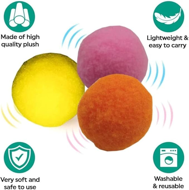 Premium Soft Pom Pom Balls for Kittens - Lightweight, Interactive, Assorted Colors - Plush Toy for Kitten Training and Play - Pet Products for Cats (Mixed Sizes 20 Balls)