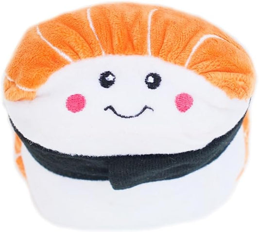 ZippyPaws NomNomz - Dog Squeaky Toys to Keep Them Busy, Funny Food Plush for Small & Medium Dogs, Cute Stuffed Puppy Toy, Pet Products, Gift for Dogs of All Breeds, Soft and Cuddly - Sushi