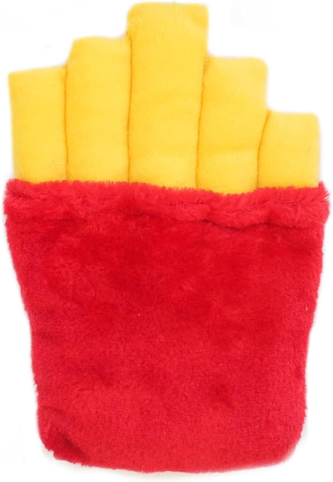 ZippyPaws NomNomz - Dog Squeaky Toys to Keep Them Busy, Funny Food Plush for Small & Medium Dogs, Cute Stuffed Puppy Toy, Pet Products, Gift for Dogs of All Breeds, Soft and Cuddly - Fries