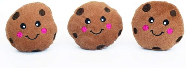 ZippyPaws Burrow Replacement Miniz - Interactive Dog & Puppy Toys for Boredom, Stimulating Pet Products to Keep Them Busy, Plush Refills for Hide & Seek Puzzle, Squeaky Toy for Enrichment - Cookies