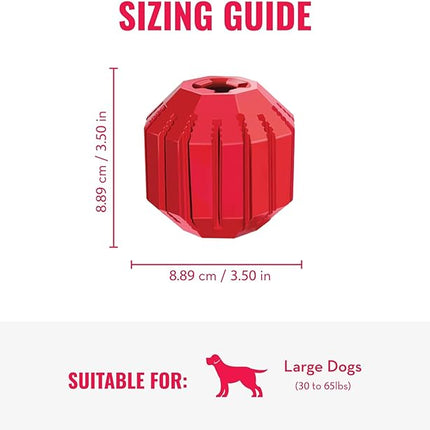 KONG Stuff-A-Ball - Durable Chew Toy for Dogs - Natural Rubber Dog Toy for Dental Health - Pet Toy for Chewing & Teeth Cleaning - Stuffable Toy for Dog Treats & Snacks - for Large Dogs