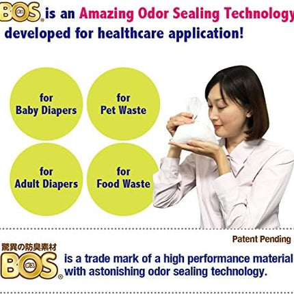 BOS Amazing Odor Sealing Disposable Bags, for Pet Waste (for small dogs) or Any Sanitary Product Disposal - Durable and Unscented[Size: XXS, Color: White] (200 count, Pack of 1) (200 Bags)