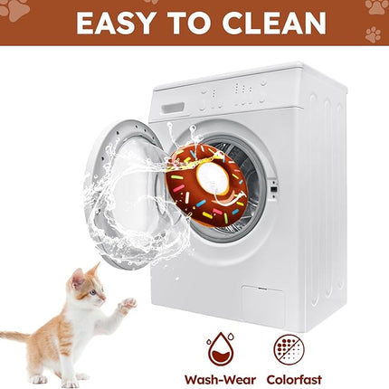 Cat Cone Collar Soft, Cat Recovery Collar for Wound Healing Cute Donut Adjustable Kittens Cones to Stop Licking Comfortable Lightweight Neck Elizabethan Collars for Cats Kittens After Surgery