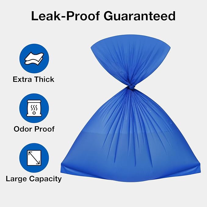 VETRESKA Dog Poop Bags, Leak Proof, Extra Thick and Large Pet Waste Bags for Dog Walking and Cat Litter, Spiced Vetiver & Moss Scented, 20 Refill Rolls, 300 Bags, Blue