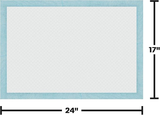 BV Small Puppy Pads 100 Count 17"x24" - Leak-Proof & Absorbent Pee Pads For Dogs with 6-Layer Design, Rapid Dry Sheet & Built-In Attractant - Dog Pad with Odor Control, Perfect for Puppies&Senior Dogs