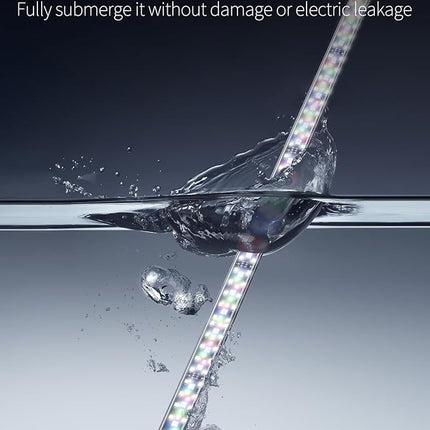 Pawfly 12W Aquarium LED Light 24 Inch 24/7 Fish Tank Light with Full Spectrum White Blue Red Green Lights Multi-Colored LEDs with D/N Mode Single Color Effects Timer and Adjustable Brightness