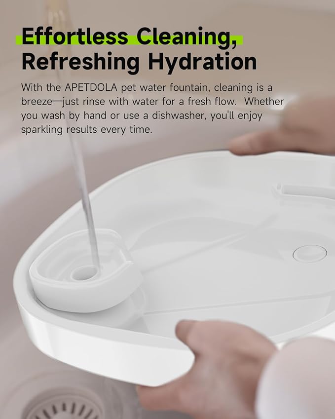 Wireless Dog Water Fountain with 30 Filter,Battery Operated Dog Water Dispenser with Motion Sensor, 237 oz/ 7L Cordless Fountain Water Bowl for Large Dogs Cat(Replacement Filter for 7.5 Months)