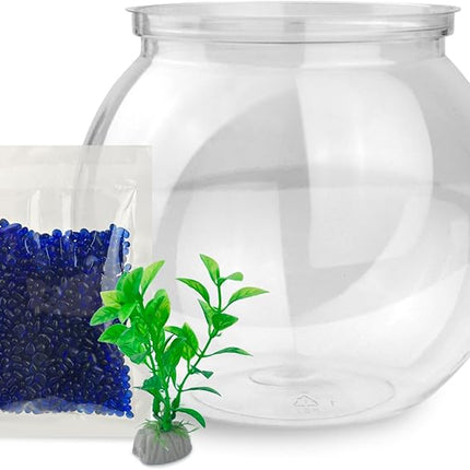 Newpol Mini Plastic Aquarium Starter Kits, Fish Tank (0.8Gallon/ 3L)