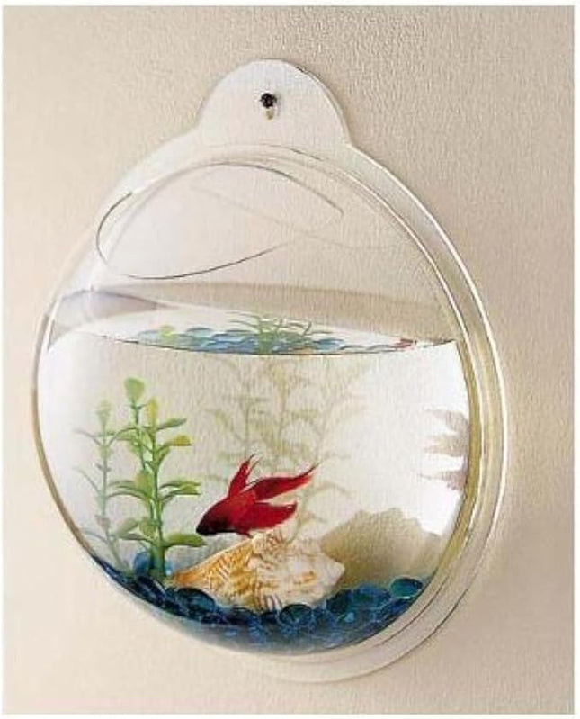 CNZ Wall Mounted Acrylic Fish Bowl, 11.5-inch