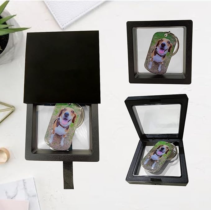 Funnylife Personalized Pet Memorial Keychain for Dogs Custom Dog Picture Keychain Pet Keepsake Loss of Dog Sympathy Gifts