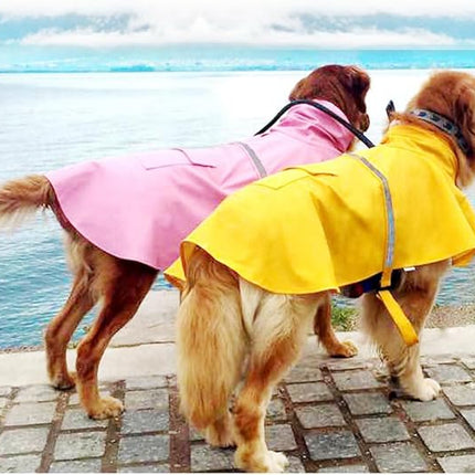 HAPEE Dog Raincoats with Reflective Strip Hoodie,Poncho Jacket for Large Dogs fit Golden Retriever Doodle (C3-Lake Blue, 22B (55-65 lbs))
