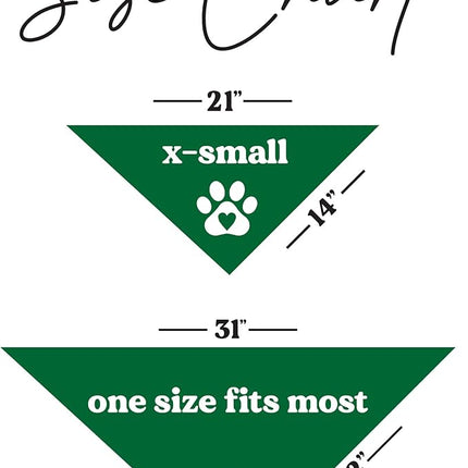 Big Brother Heart Paw Dog Bandana | 100% Cotton Adjustable Triangle | Pregnancy Announcement Photoshoot Prop | New Baby | Made in USA | Matching Family | Green X-Small (87)