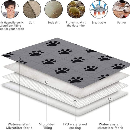 SPXTEX Dog Crate Pads Dog Pee Pads Rugs Washable Dog Pads, Non Slip Puppy Pee Pads for Small Dogs, Waterproof Pet Pad Rug, Dog Whelping Training Pads for Dogs, 2 Pieces, 40" Round