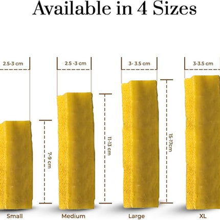 Dogsee Himalayan Yak Cheese Dog Chews with Turmeric/Curcumin (Medium - 2 Chews) | All Natural Long Lasting | Anti-inflammatory | Odorless High Protein Chew | Dog Treats for Active Chewers