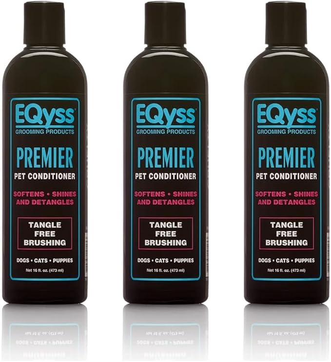 (3 Pack) EQyss Premier Pet Conditioner, 16 Ounces Each