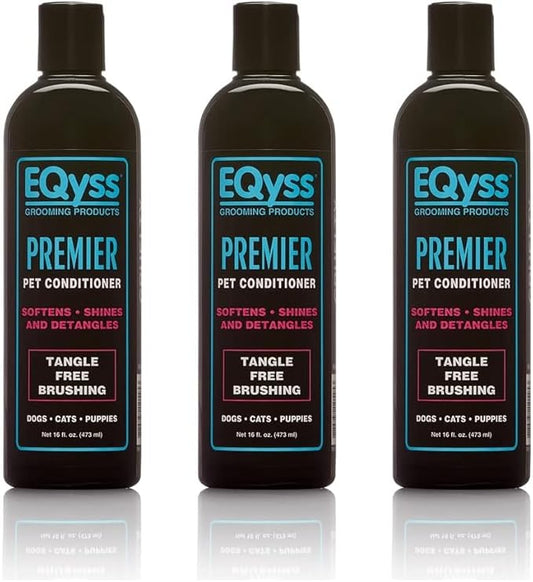 (3 Pack) EQyss Premier Pet Conditioner, 16 Ounces Each