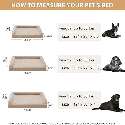 BFPETHOME Dog Beds for Large Dogs, Orthopedic Dog Bed for Medium Large Dogs,Big Waterproof Couch Pet Bed with Removable Washable Cover